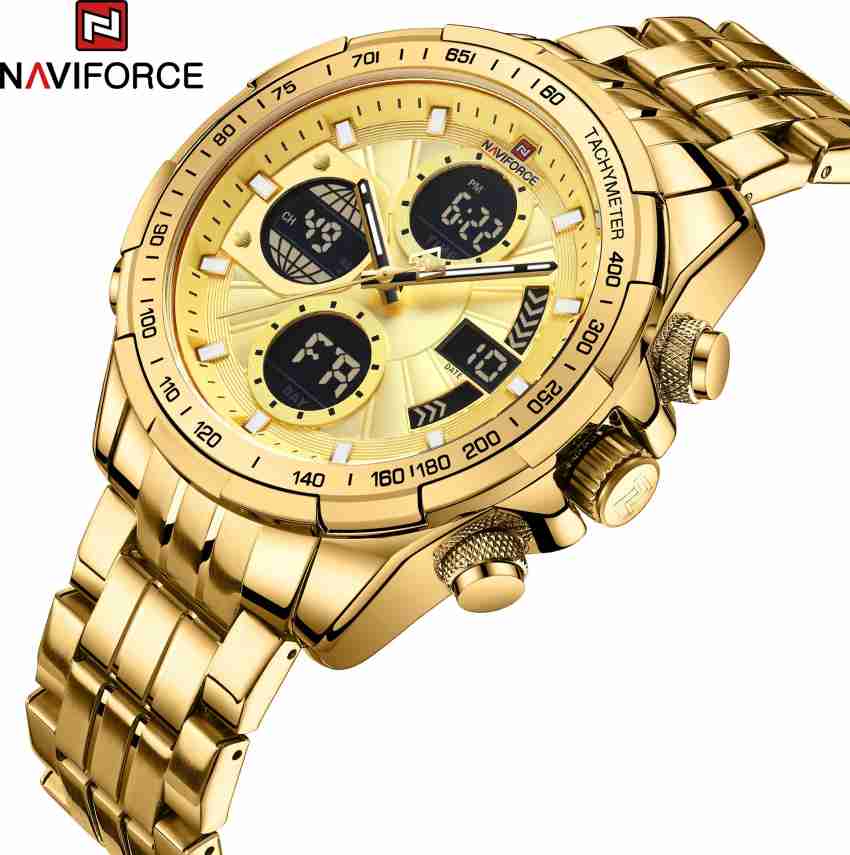 Naviforce 9197s Electron Men Watch - Gold