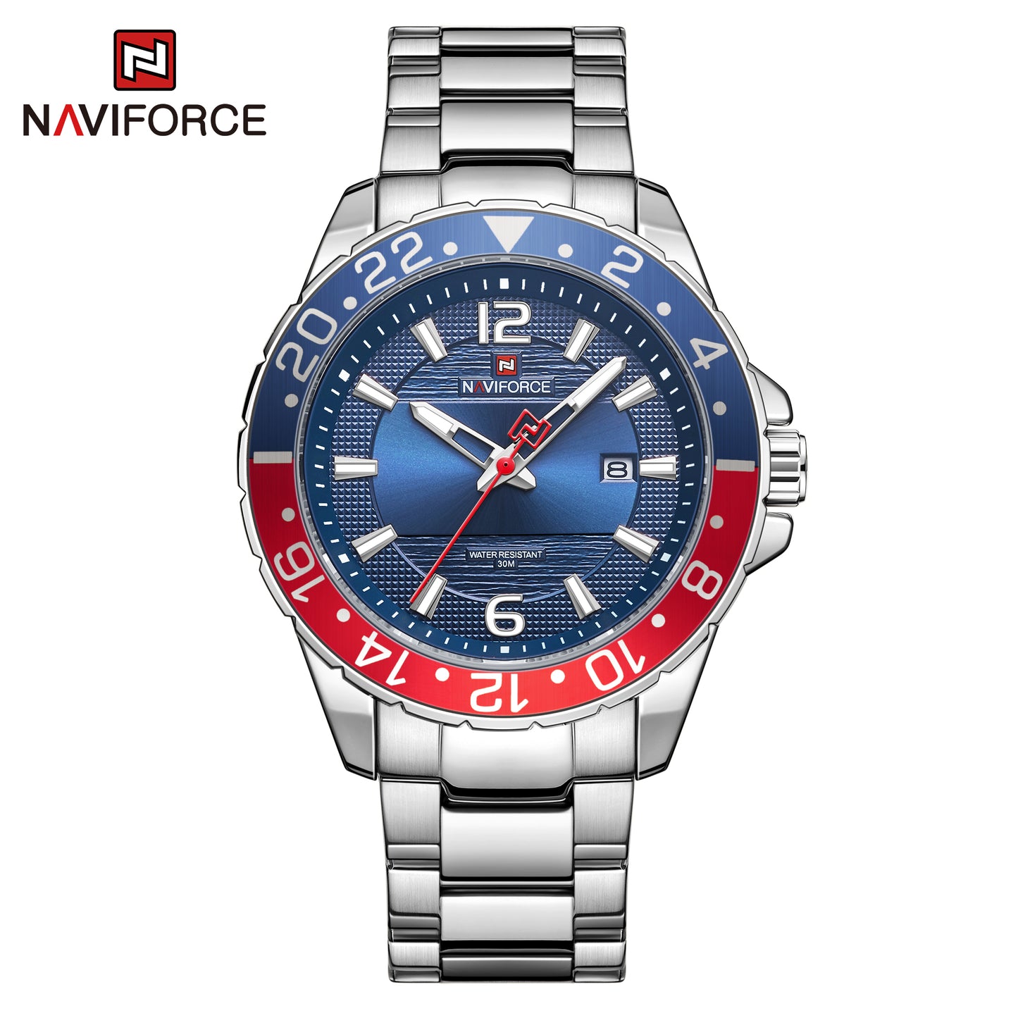 Naviforce 9192 Circa Men Watch - Silver Blue
