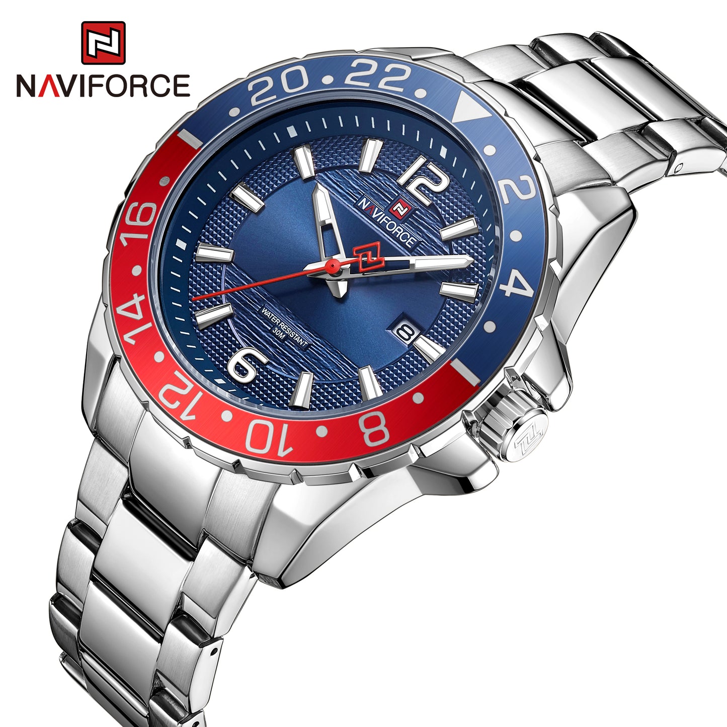 Naviforce 9192 Circa Men Watch - Silver Blue