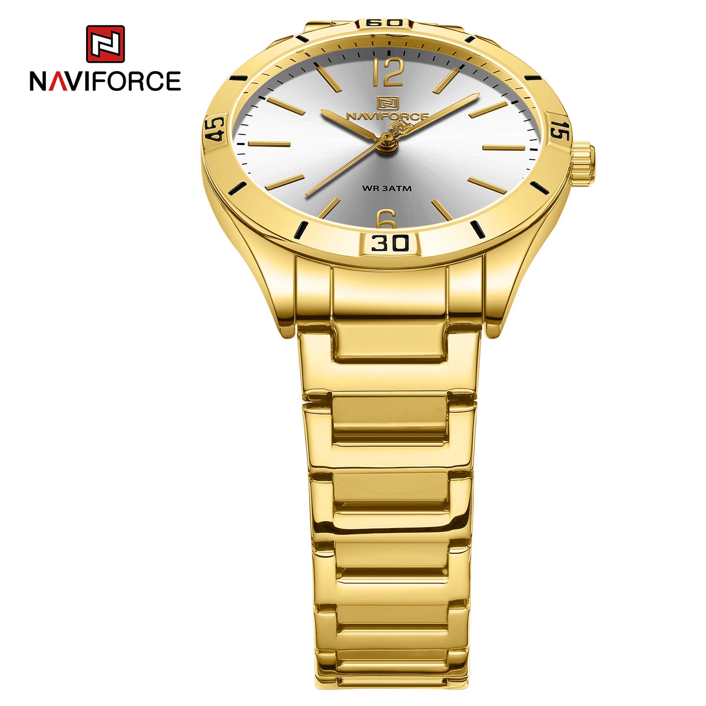 Naviforce 5029 Glamorous Women Watch -Gold