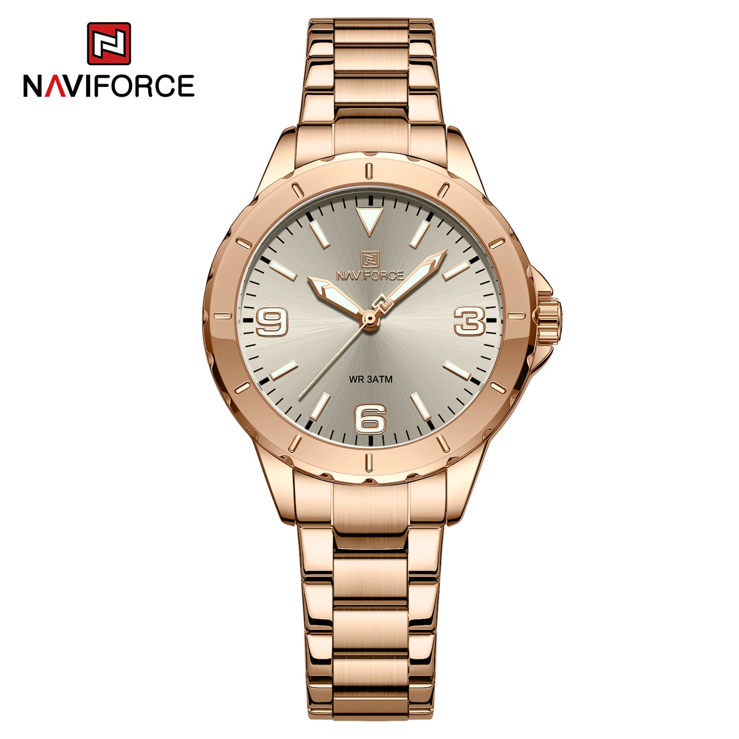 Naviforce 5022 Jade Women Watch - Rose Gold