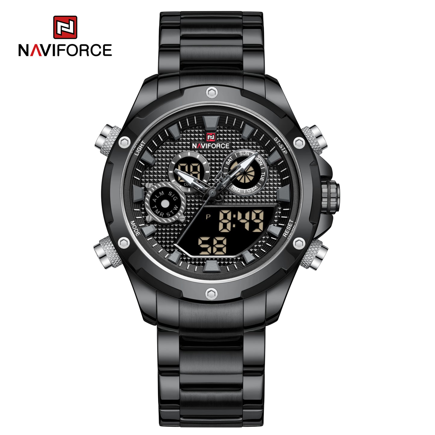 Naviforce 9217 Aravis Pro Men Watch -Black