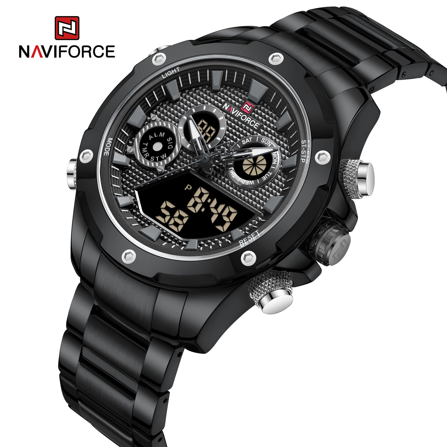 Naviforce 9217 Aravis Pro Men Watch -Black