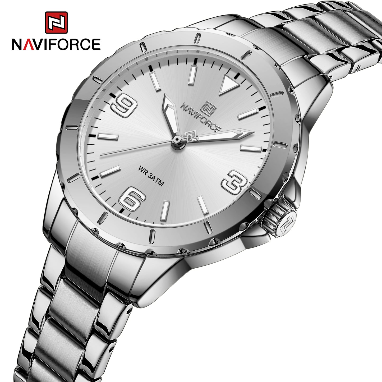 Naviforce 5022 Jade Women Watch - Silver