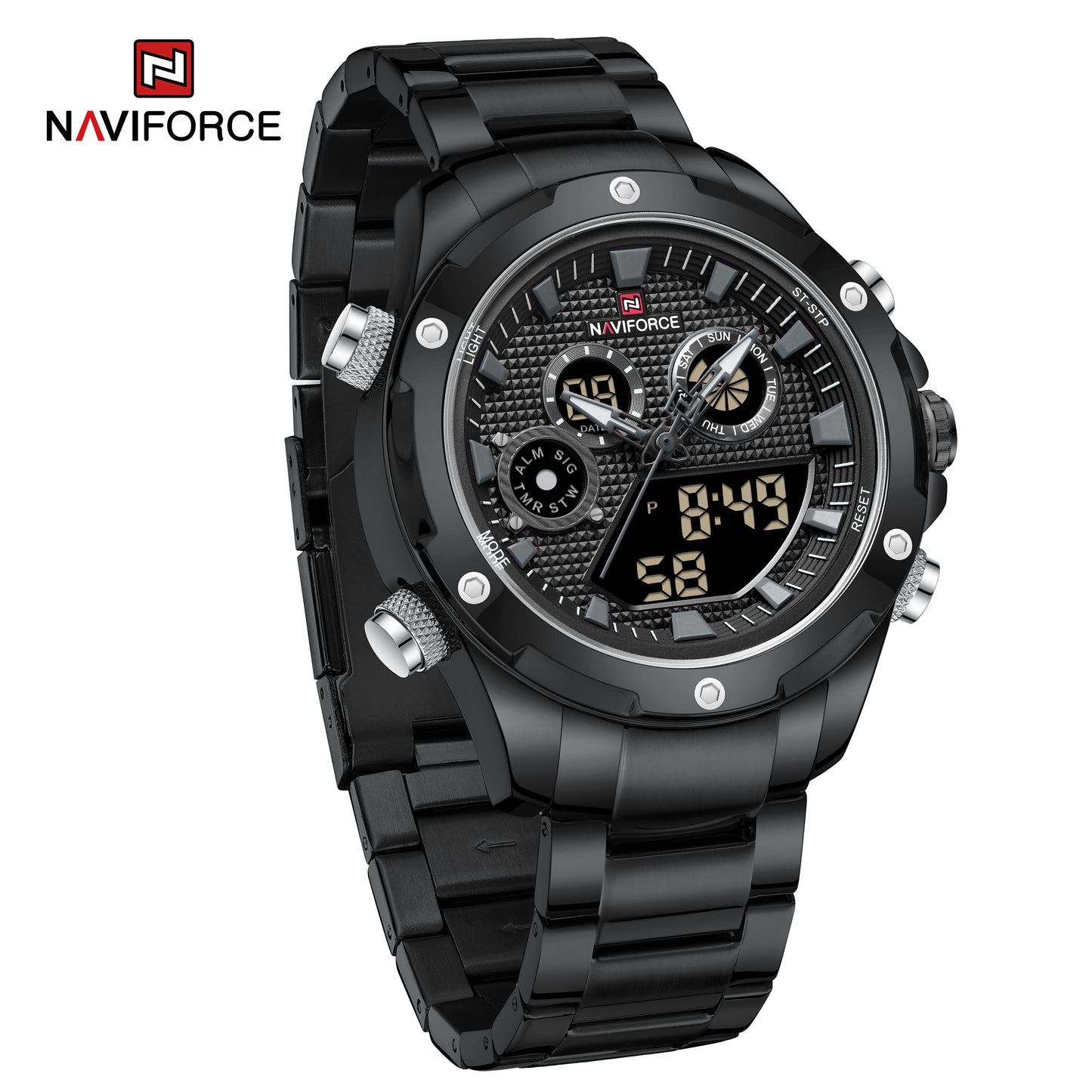 Naviforce 9217 Aravis Pro Men Watch -Black