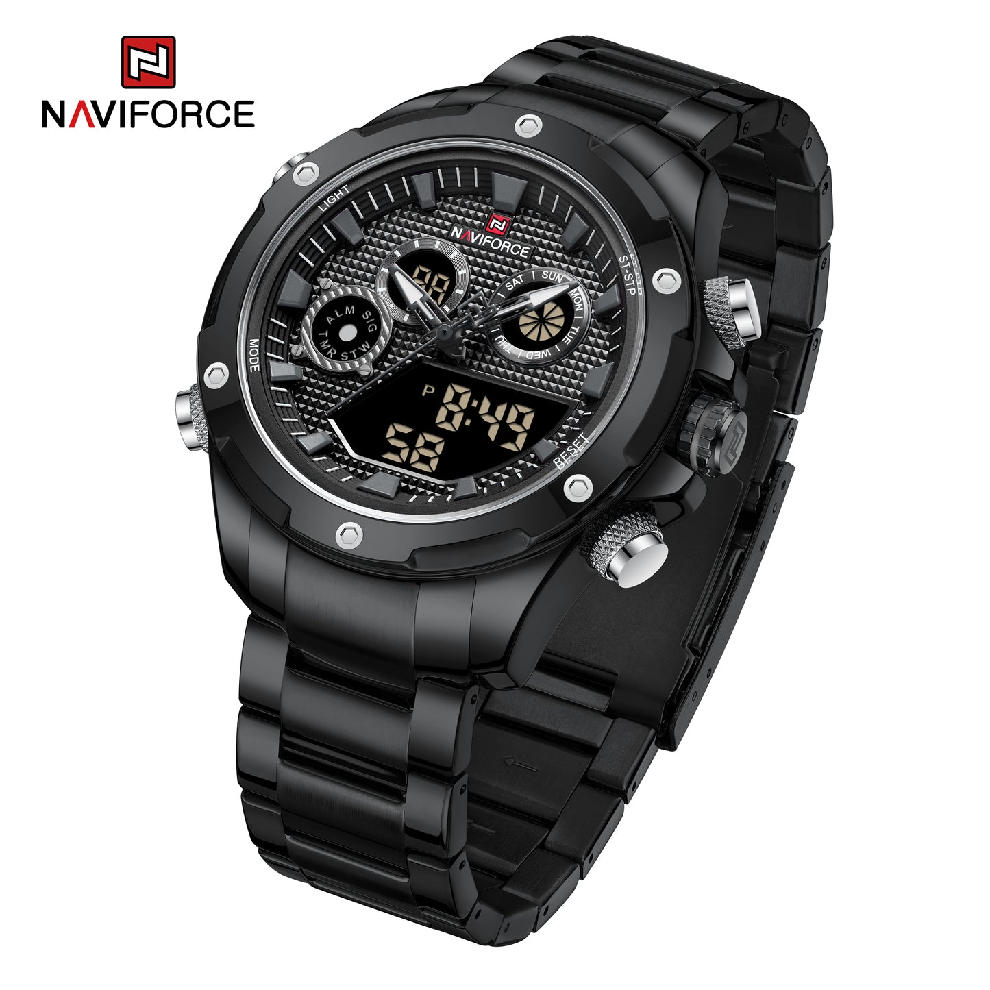 Naviforce 9217 Aravis Pro Men Watch -Black
