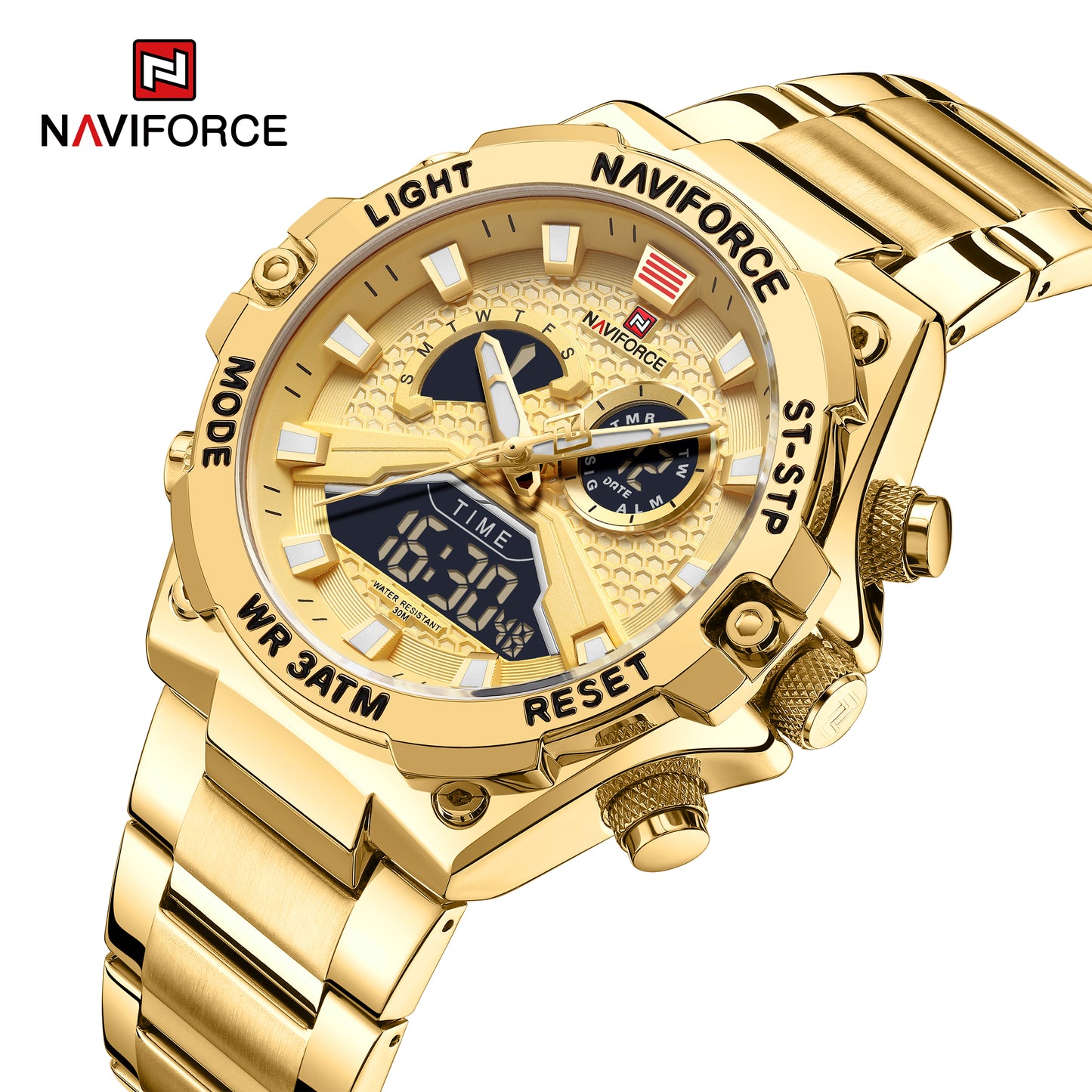 Naviforce 9207 Tourelles Men Watch - Gold