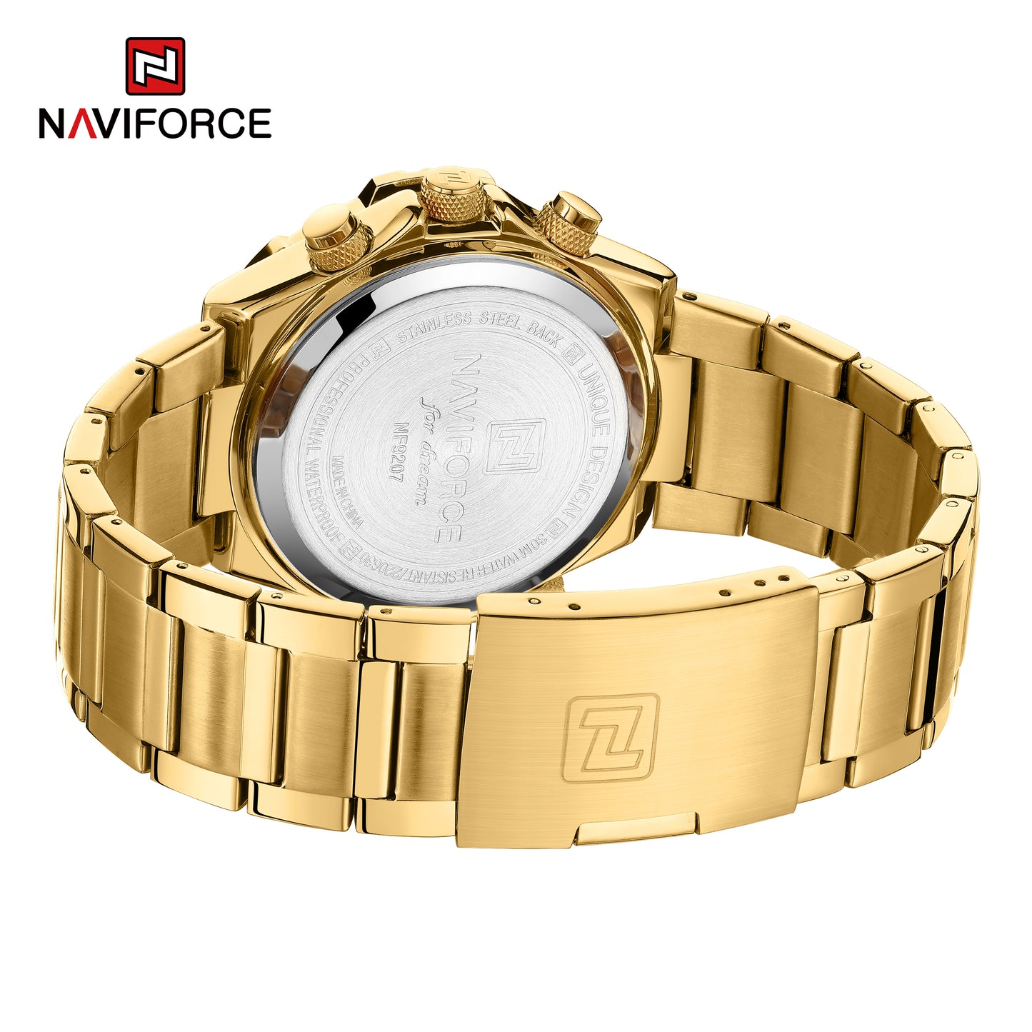 Naviforce 9207 Tourelles Men Watch - Gold