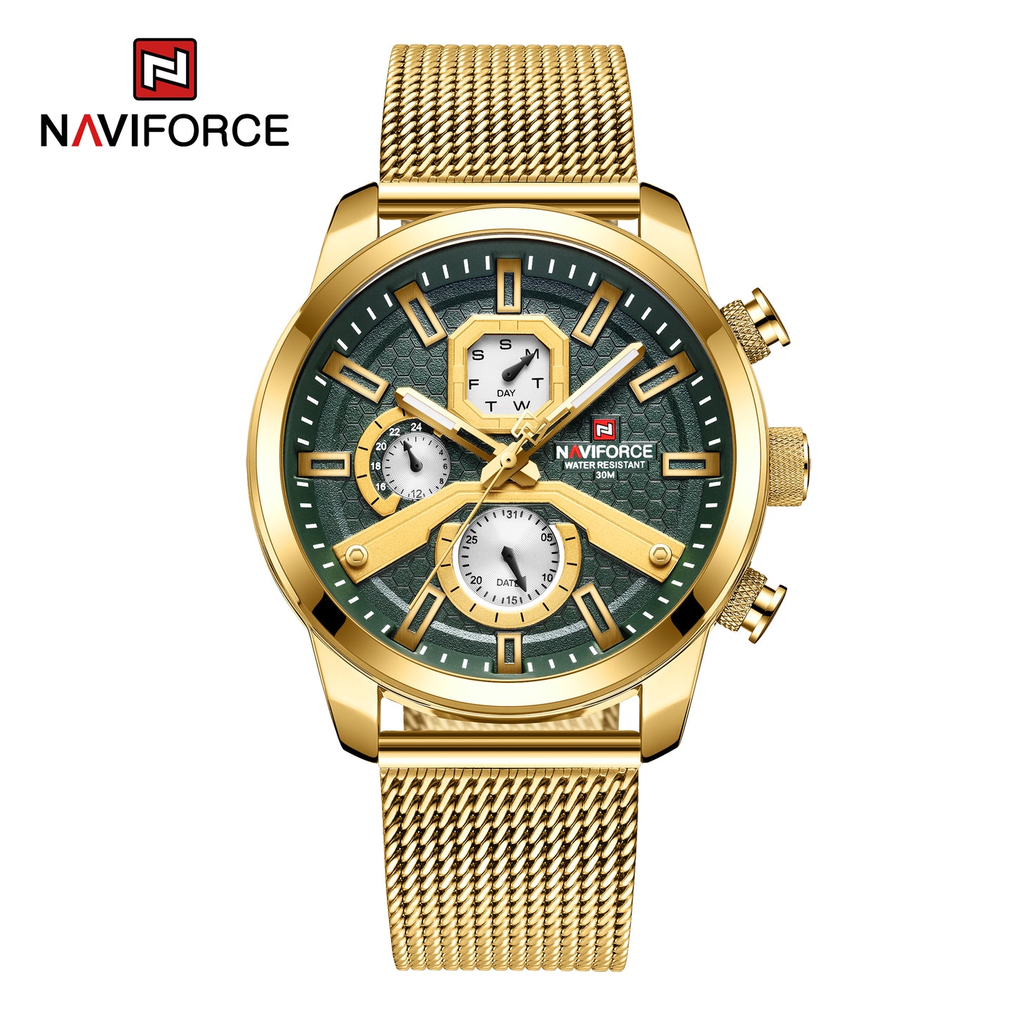 Naviforce 9211s The Business Men Watch - Gold Green