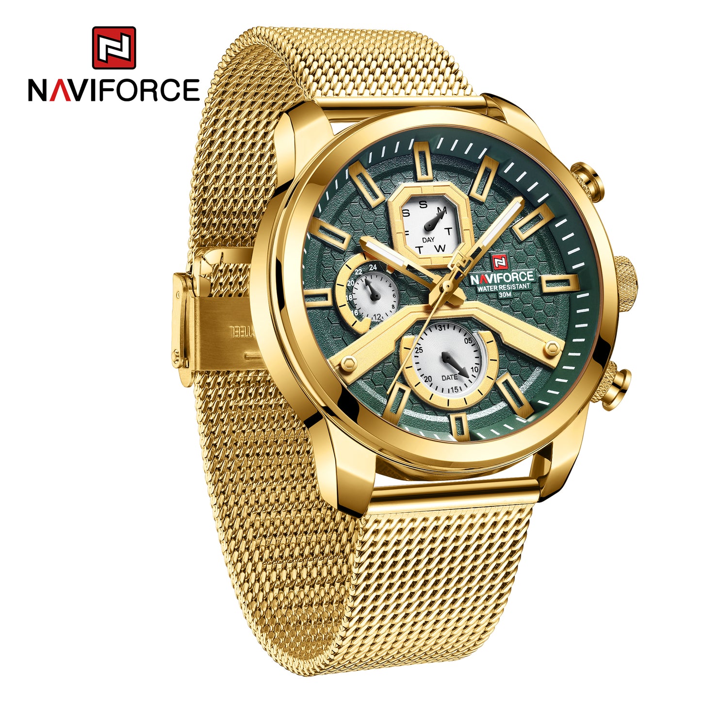 Naviforce 9211s The Business Men Watch - Gold Green