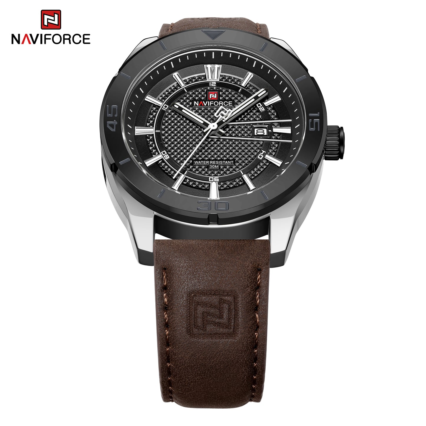 Naviforce 9209 Men Fashion Watch - Coffee Brown