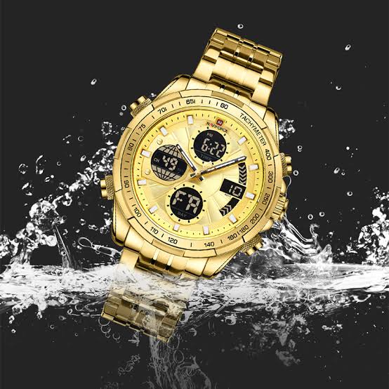 Naviforce 9197s Electron Men Watch - Gold