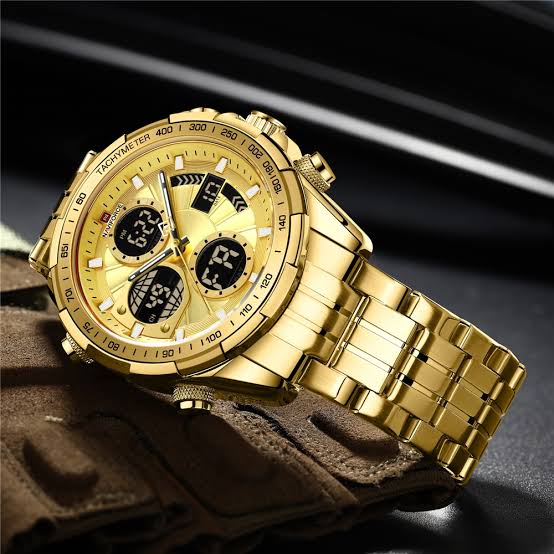 Naviforce 9197s Electron Men Watch - Gold