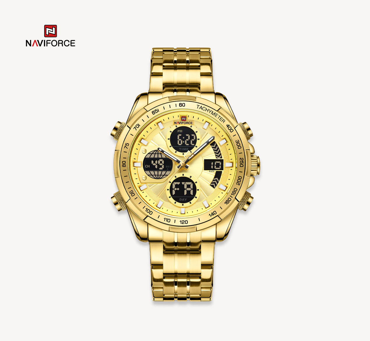 Naviforce 9197s Electron Men Watch - Gold