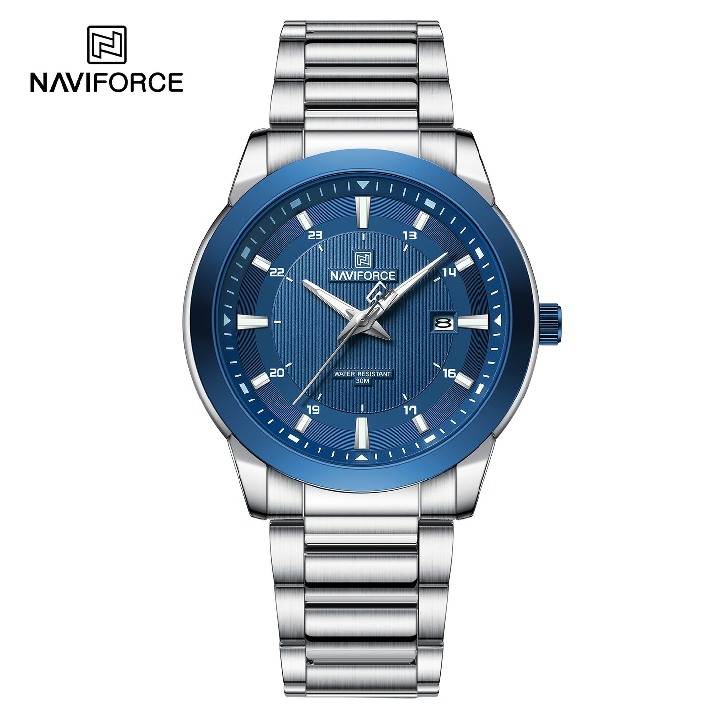 Naviforce 8029 Legacy Men Watch - Sliver Blue