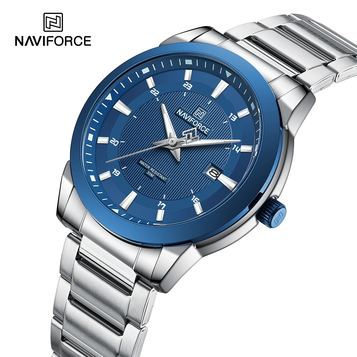 Naviforce 8029 Legacy Men Watch - Sliver Blue