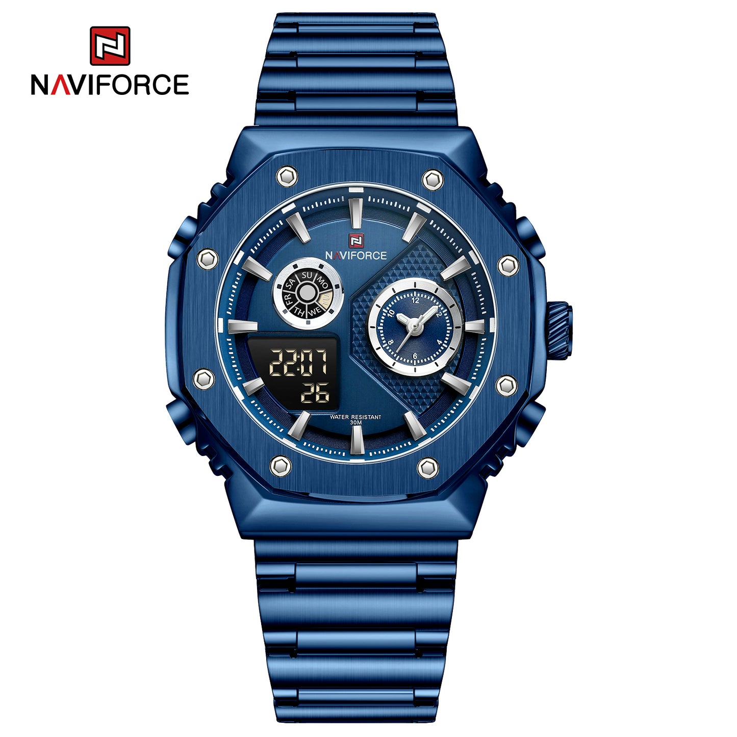 Naviforce 9216S Polygonal Men Watch - Blue