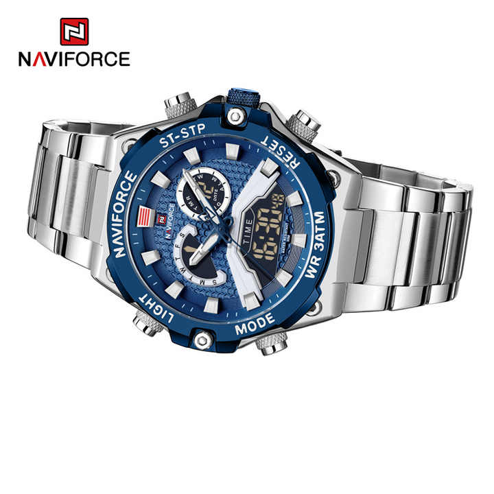 Naviforce 9207 Tourelles Men Watch - Silver Blue