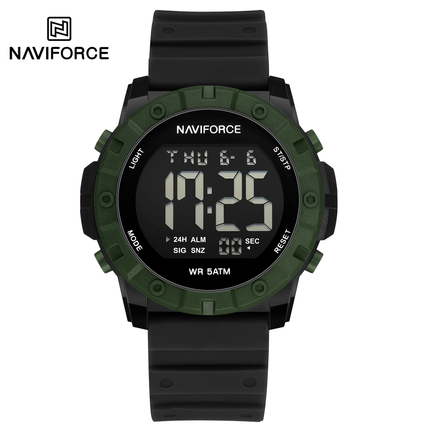 Naviforce 7110 Tonneau Sport Men Watch - Black Green