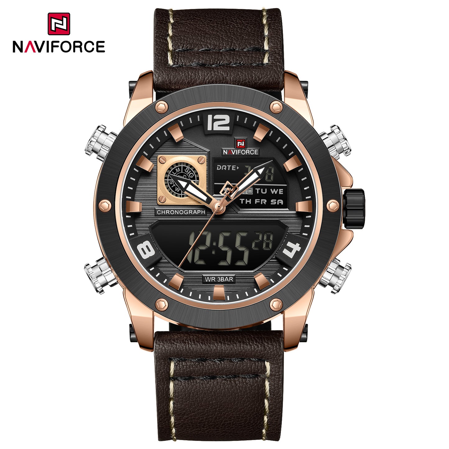 Naviforce 9236 Springbase Men Watch - Brown