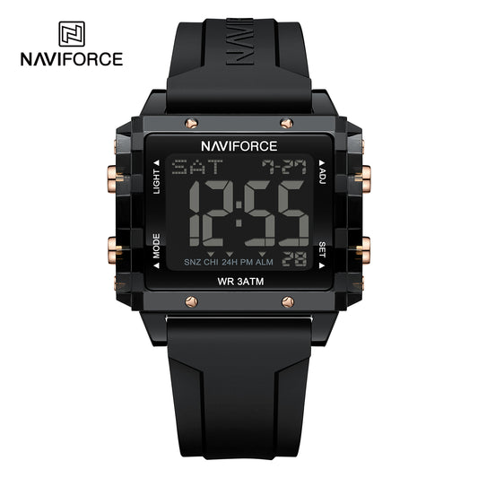 Naviforce 7101 Belladonna Silicone Women Watch - Black