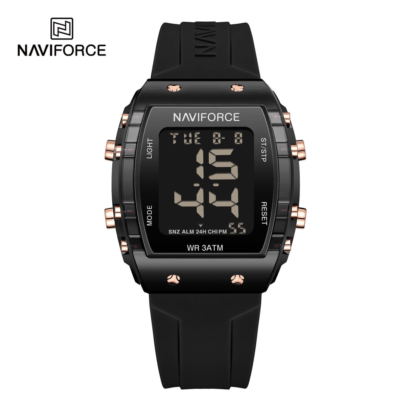 Naviforce 7102 Bella Silicone Women Watch - Black