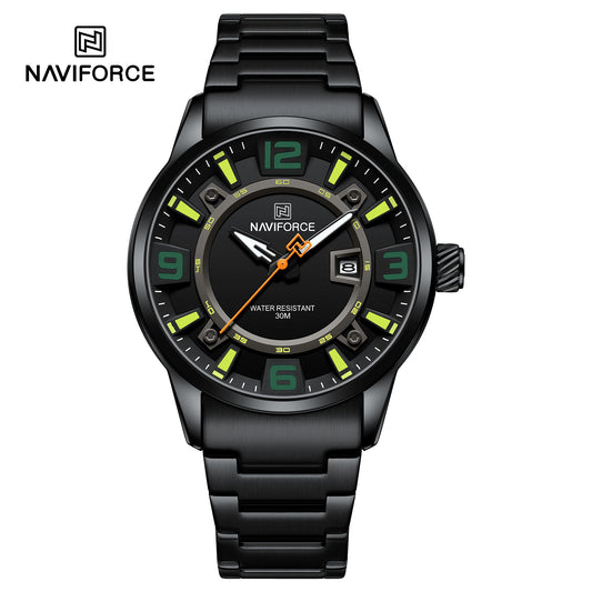 Naviforce 8044 Royal Jumbo Men Watch - Black