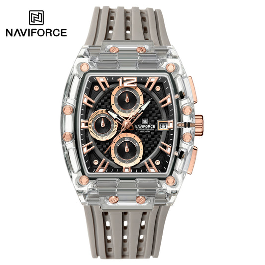 Naviforce 7105 Naddy Men Watch - Silver Grey RoseGold