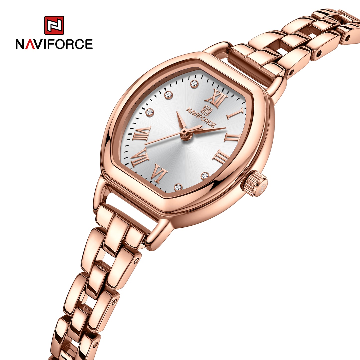 Naviforce 5035 Polo Women Watch - RoseGold White