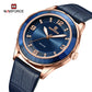 Naviforce 5040 Sensual Blue Women Leather Watch - Blue