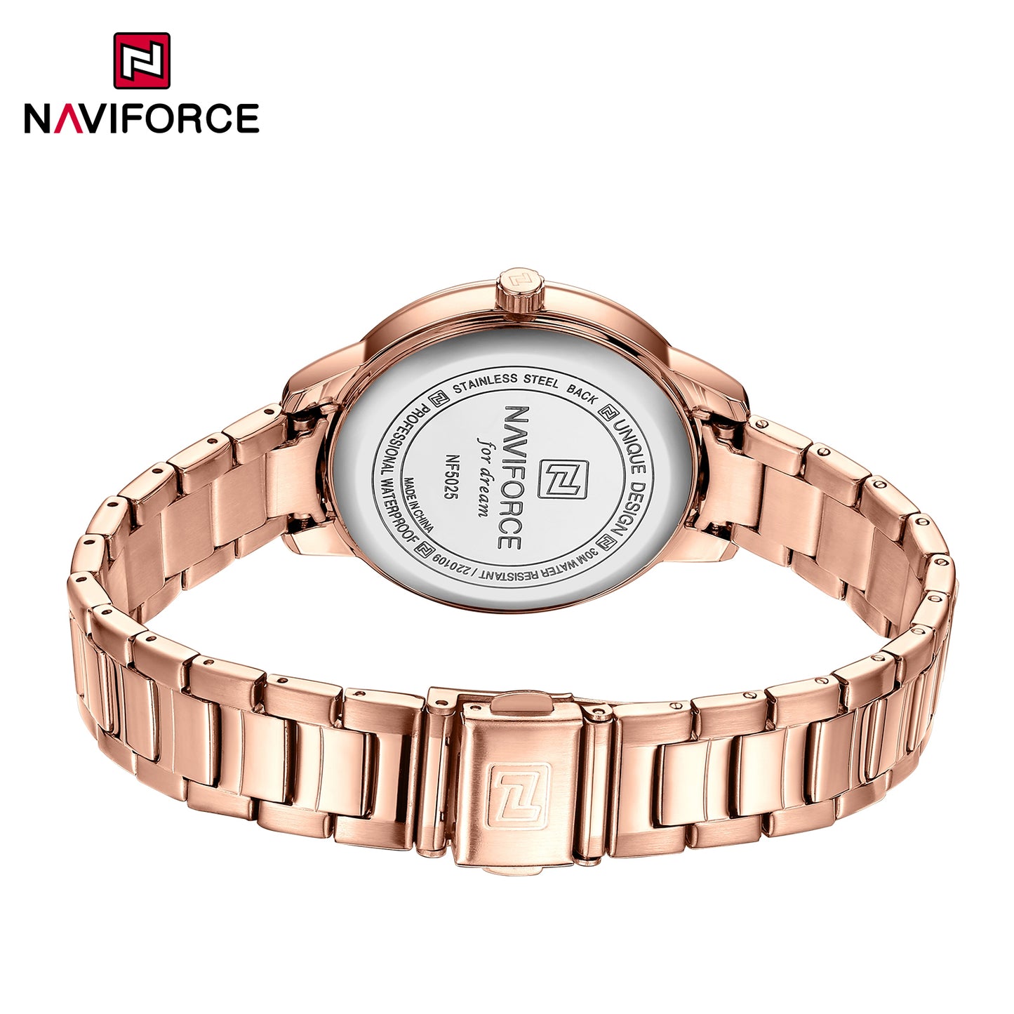 Naviforce 5025 Kitanna Women Watch - RoseGold Black