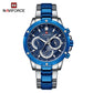 Naviforce 9196 Maestro chronograph Men Watch - Silver Blue