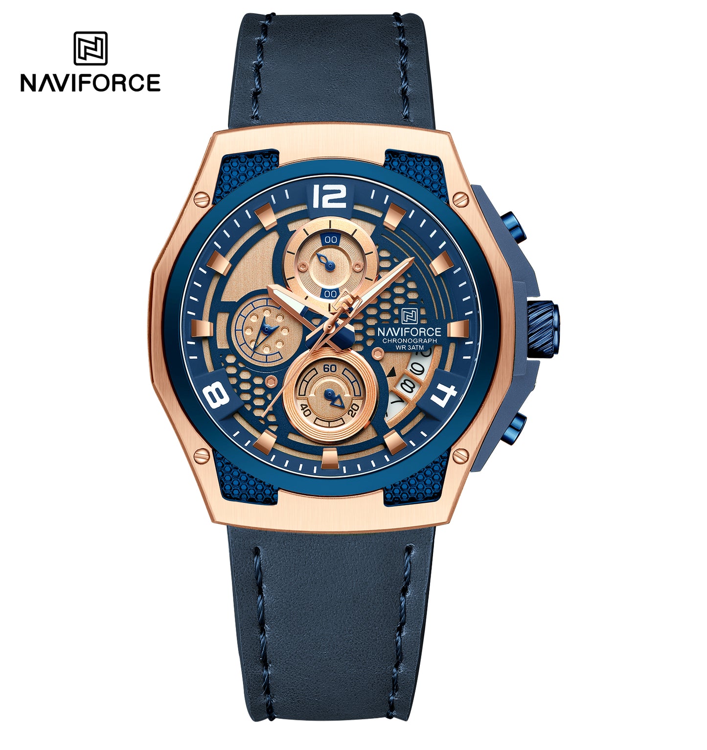 Naviforce 8051L Sentry Leather Watch - Blue