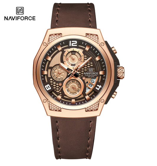 Naviforce 8051L Sentry Leather Watch - Brown