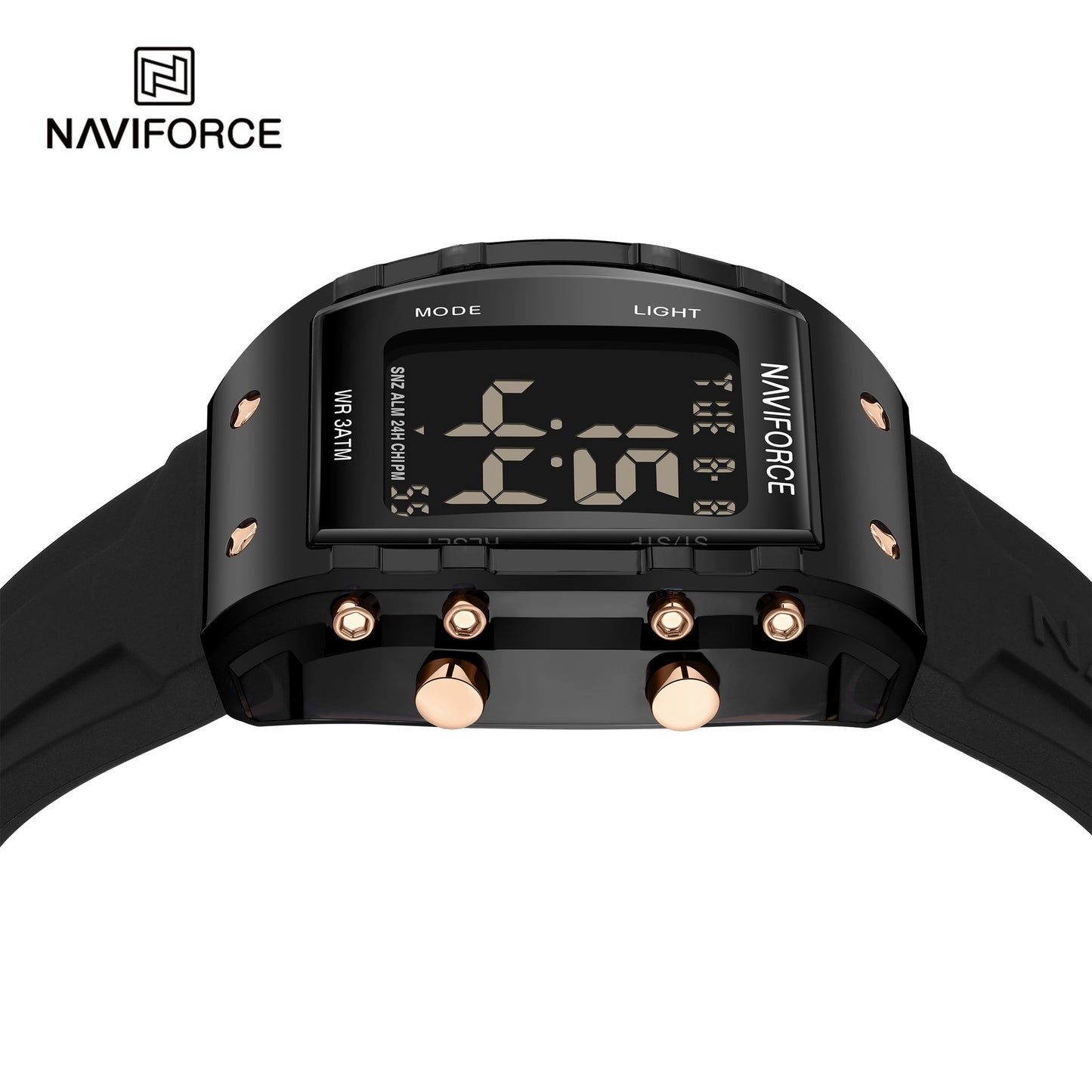 Naviforce 7102 Bella Silicone Women Watch - Black