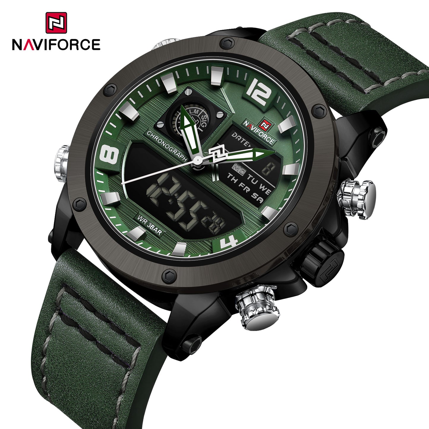 Naviforce 9236 Springbase Men Watch - Green