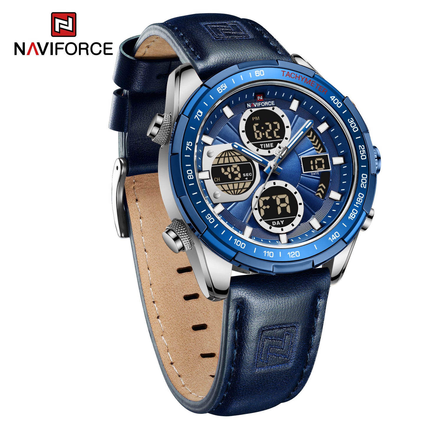 Naviforce 9197L Electron Men Watch - Silver Blue