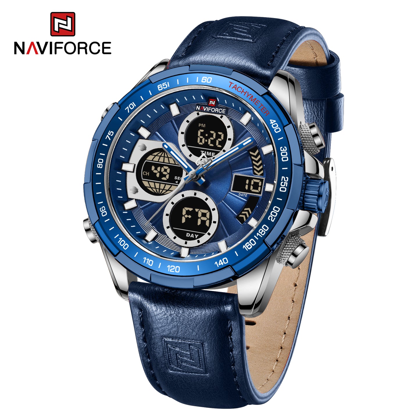 Naviforce 9197L Electron Men Watch - Silver Blue