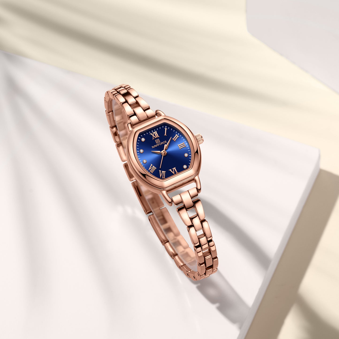 Naviforce 5035 Polo Women Watch - RoseGold Blue