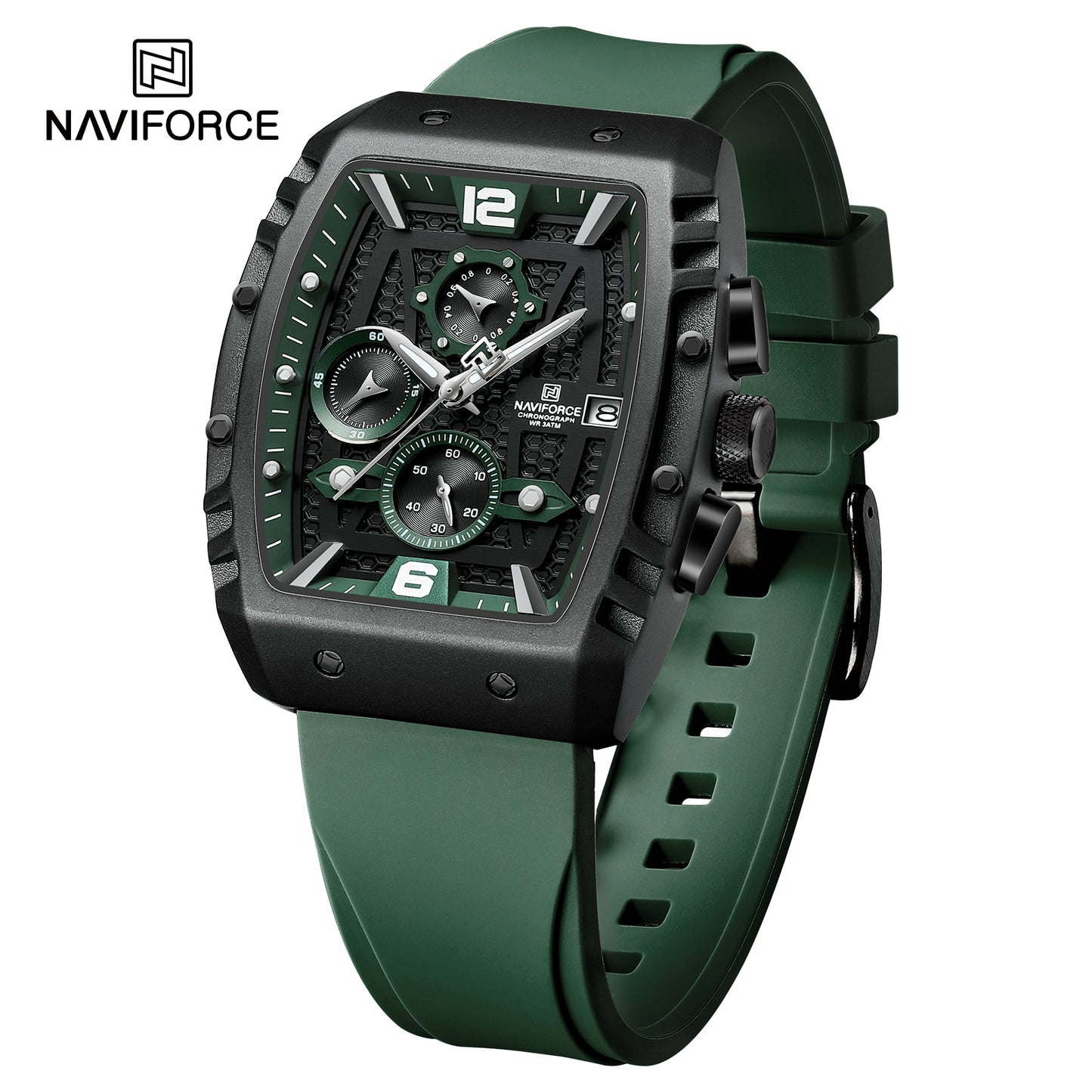 Naviforce 8025 Rotary Men Watch - Green