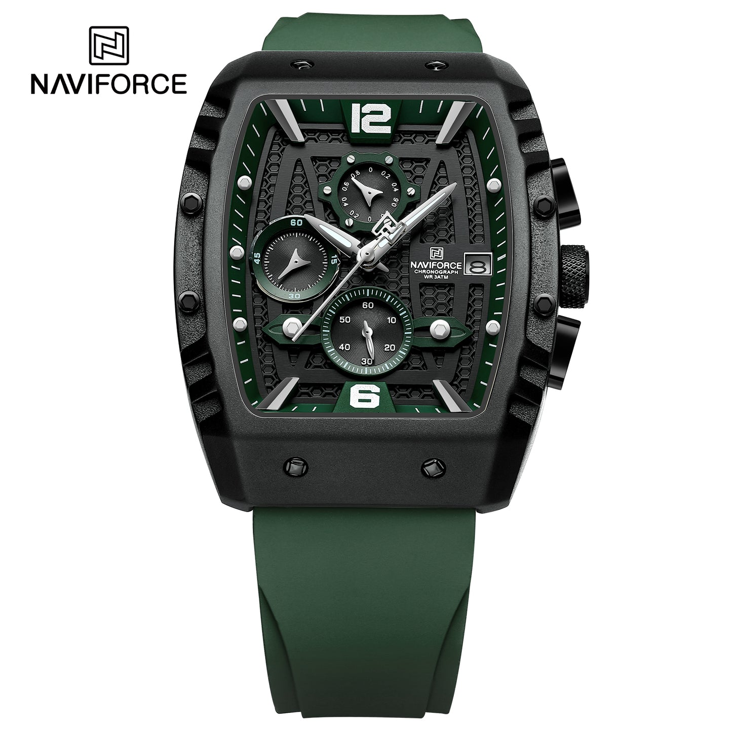 Naviforce 8025 Rotary Men Watch - Green