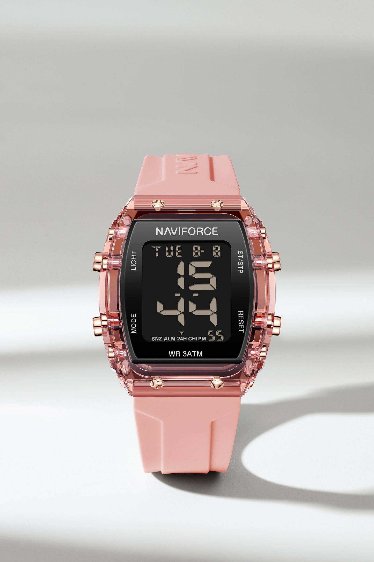 Naviforce 7102 Bella Silicone Women Watch - Pink