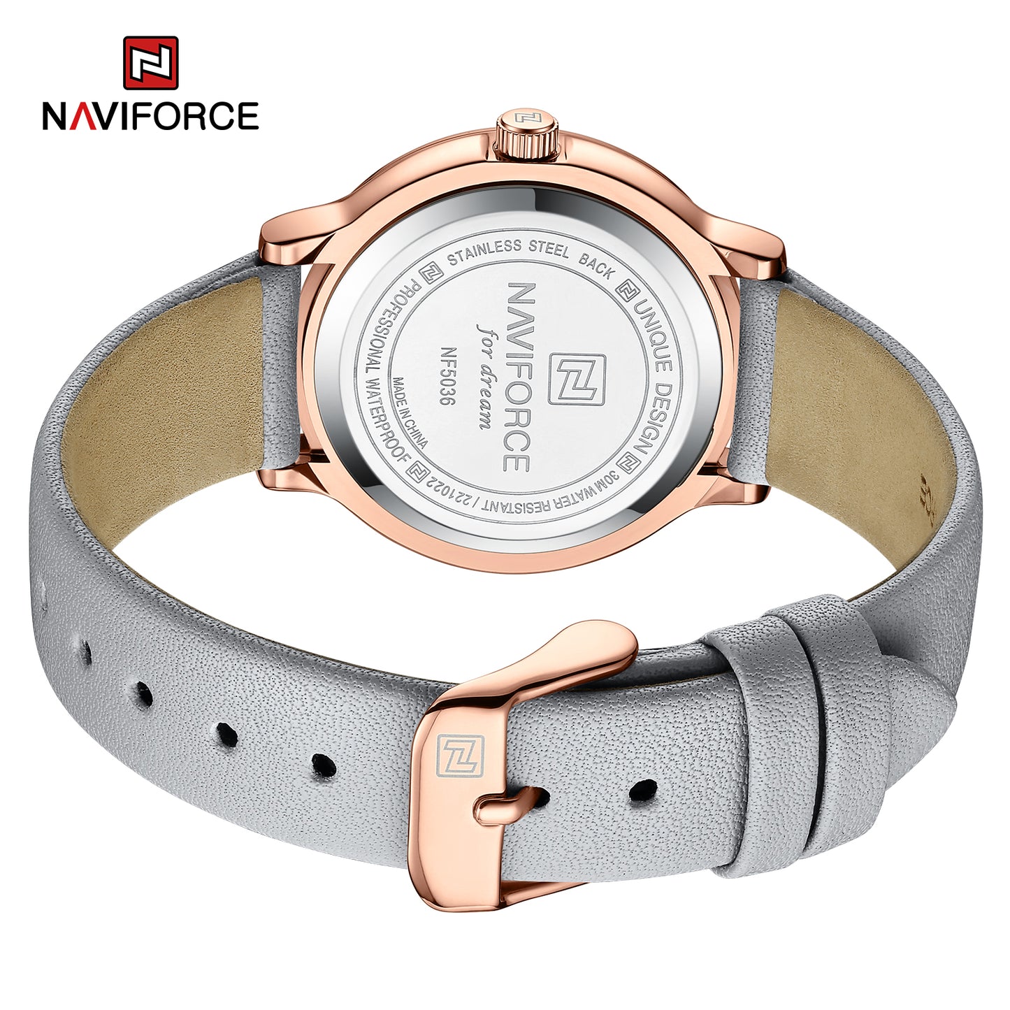 Naviforce 5036 Paris Women Watch - Grey White