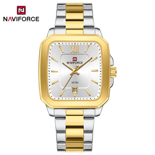 Naviforce 9239 Cupid Couple (Male) Watch - Silver Gold