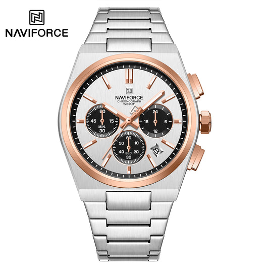 Naviforce 8048 Cupid Couple Watch - Silver RoseGold