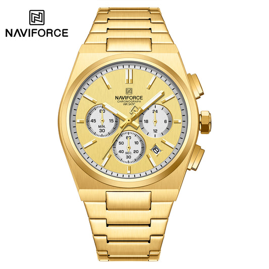 Naviforce 8048 Cupid Couple Watch(Male Only) - Gold