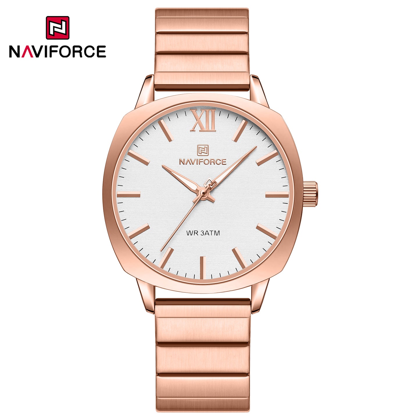 Naviforce 5044 Aurora Women Watch - RoseGold White