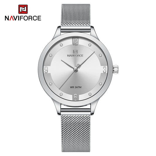 Naviforce 5023 Milenna Women Watch -Silver