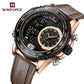Naviforce 9199 Cyclop Silicone Men Watch - Brown