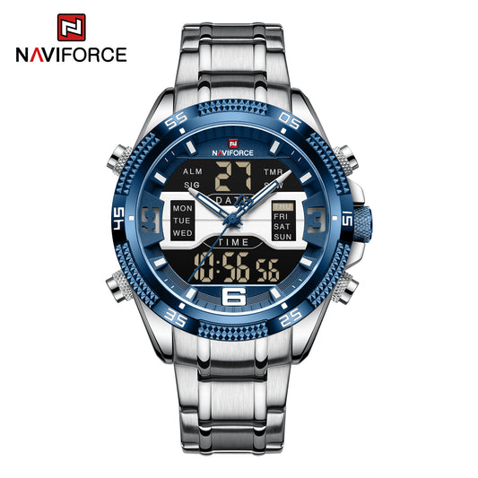 Naviforce 9201 Camarro Men Watch - Silver Blue